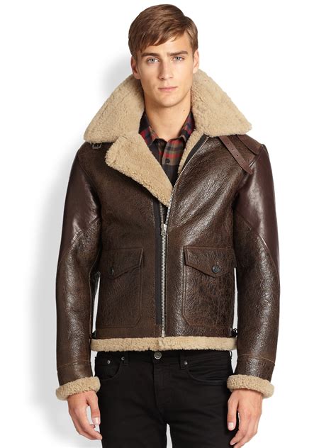 burberry shearling coat sale|burberry leather jacket men's.